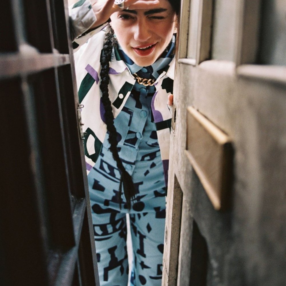 NWT Lazy Oaf Jumpsuit - Shapes Bric-a-brac Pattern - Picture 6 of 10